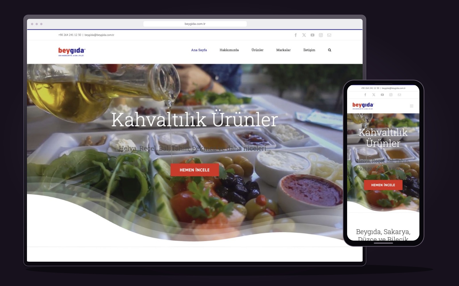 Bey Gıda Web Sitesi