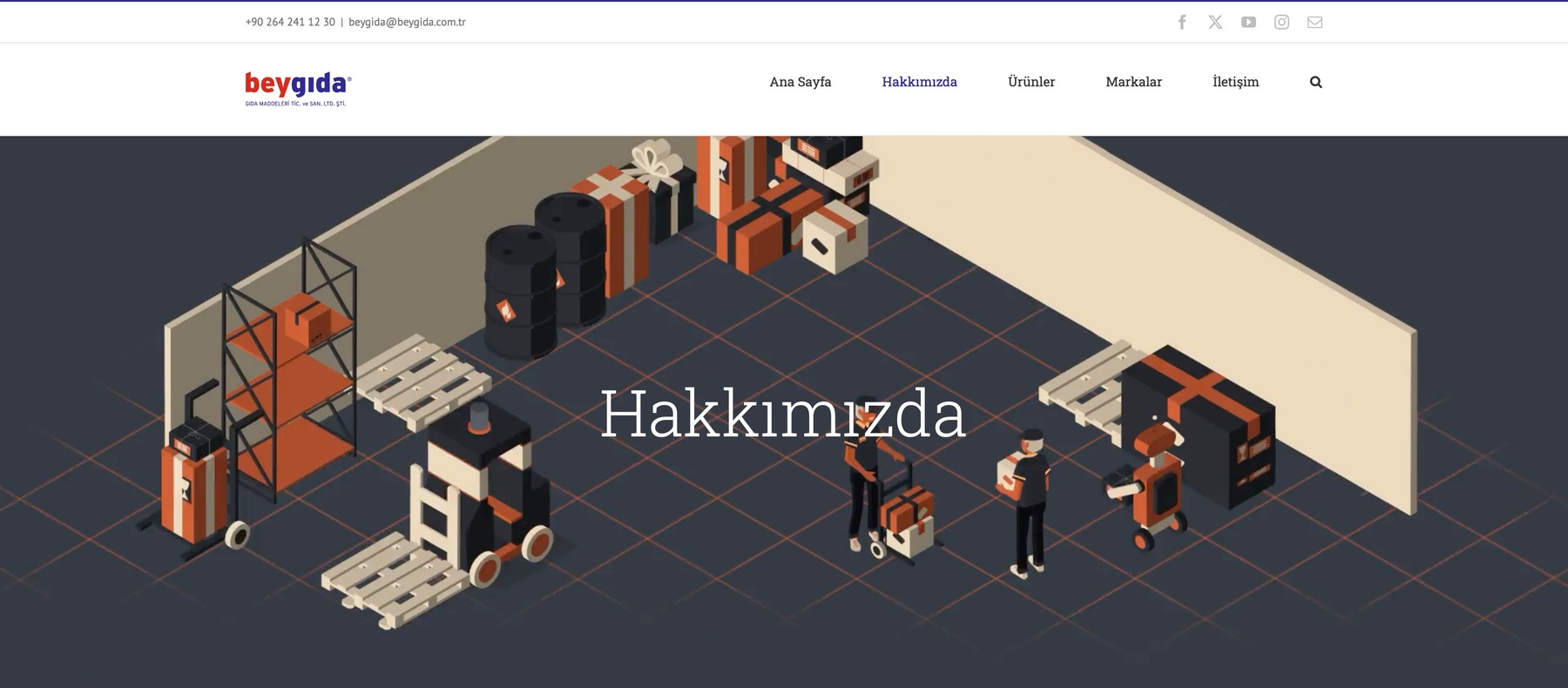 Bey Gıda Hakkımızda sayfasının video yüklendikten sonra görüntülenen açılış alanı.
