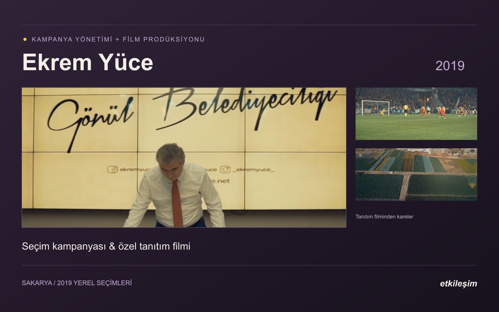Ekrem Yüce Seçim Kampanyası & Tanıtım Filmi