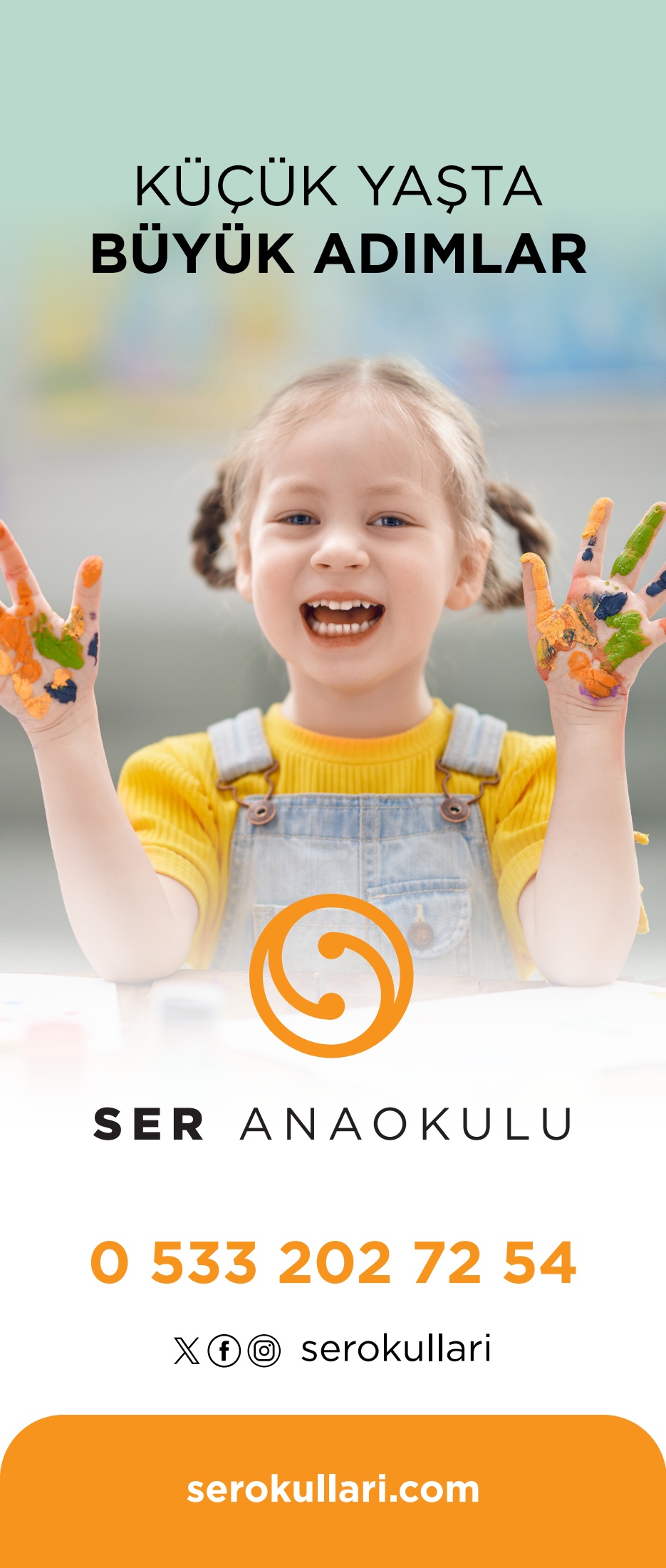 SER Anaokulu roll-up tasarımı